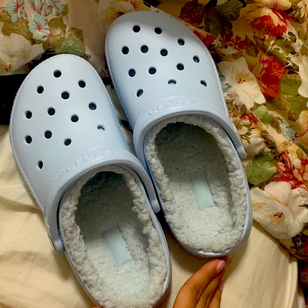 Crocs Lightly Lined Baby Blue Brand New